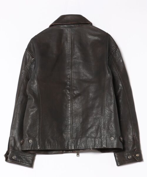 ALLSAINTS(オールセインツ)の「GARRISON LEATHER JACKET | GARRISON レザー ジャケット(その他アウター・メンズ・ブラウン系その他・XL/XS/L/M/S)」の2枚目の写真