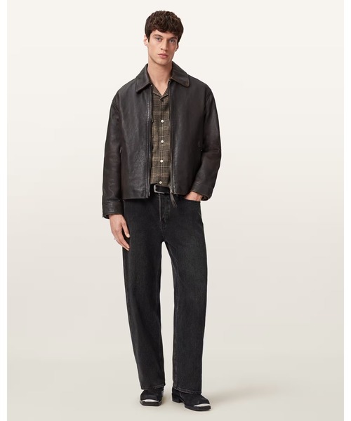 ALLSAINTS(オールセインツ)の「GARRISON LEATHER JACKET | GARRISON レザー ジャケット(その他アウター・メンズ・ブラウン系その他・XL/XS/L/M/S)」の5枚目の写真