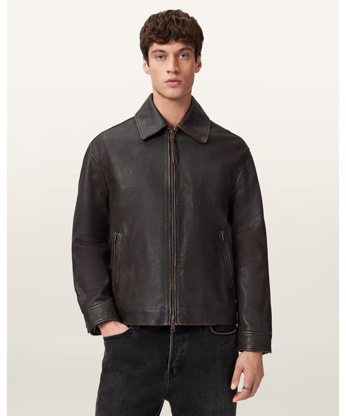 ALLSAINTS(オールセインツ)の「GARRISON LEATHER JACKET | GARRISON レザー ジャケット(その他アウター・メンズ・ブラウン系その他・XL/XS/L/M/S)」の6枚目の写真