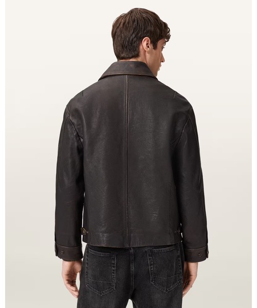 ALLSAINTS(オールセインツ)の「GARRISON LEATHER JACKET | GARRISON レザー ジャケット(その他アウター・メンズ・ブラウン系その他・XL/XS/L/M/S)」の8枚目の写真