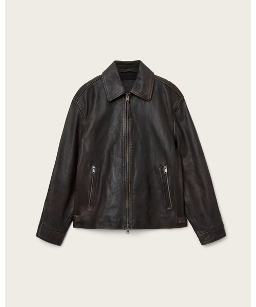 ALLSAINTS(オールセインツ)の「GARRISON LEATHER JACKET | GARRISON レザー ジャケット(その他アウター・メンズ・ブラウン系その他・XL/XS/L/M/S)」の9枚目の写真