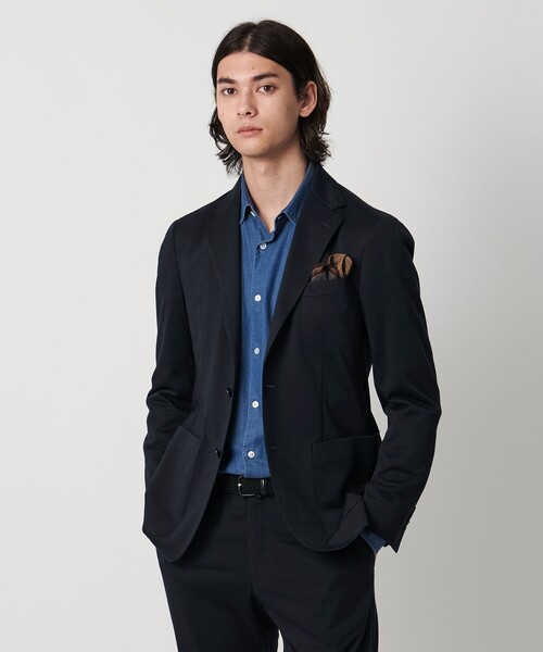 UNITED ARROWS（ユナイテッドアローズ）の「メランジ ジャージ シングル2ボタン COMFORT EASY-MODEL（テーラードジャケット・メンズ・ネイビー/ダークグレー・50/46/44/48/52）」の2枚目の写真