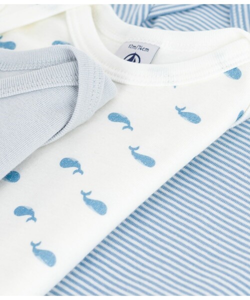 PETIT BATEAU(プチバトー)の「長袖ボディ3枚組(ロンパース・キッズ・その他1・6MONTH/12MONTH/18MONTH/24MONTH)」の3枚目の写真