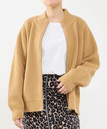 SOFFITTO | バルキージップ付ニット(カーディガン/ボレロ)