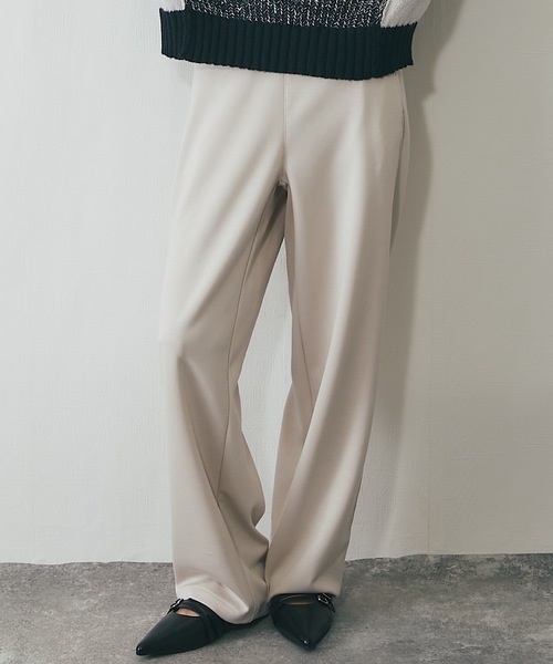 ANOTHER S(アナザーエス)の「セットアップ可ポンチカーブパンツ(その他パンツ・レディース・アイボリー/ブラック/チャコールグレー/ブラウン・M)」の2枚目の写真