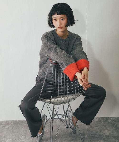 ANOTHER S(アナザーエス)の「セットアップ可ポンチカーブパンツ(その他パンツ・レディース・アイボリー/ブラック/チャコールグレー/ブラウン・M)」の10枚目の写真