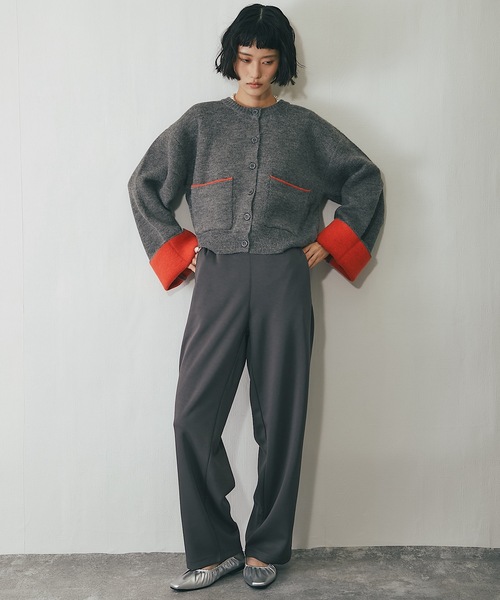 ANOTHER S(アナザーエス)の「セットアップ可ポンチカーブパンツ(その他パンツ・レディース・アイボリー/ブラック/チャコールグレー/ブラウン・M)」の8枚目の写真