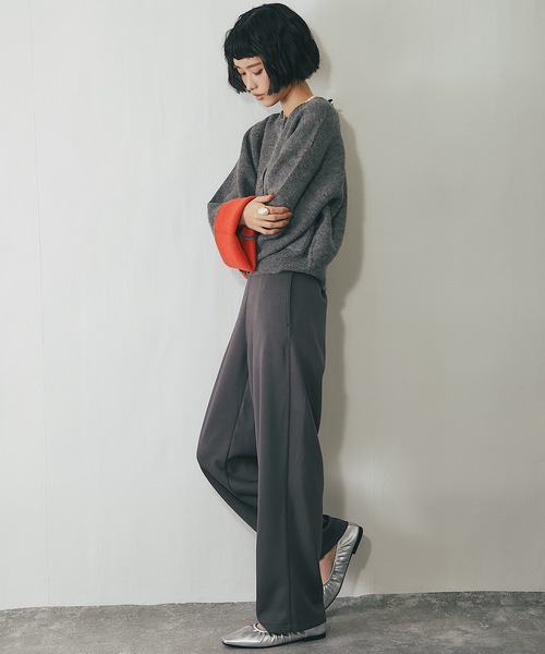 ANOTHER S(アナザーエス)の「セットアップ可ポンチカーブパンツ(その他パンツ・レディース・アイボリー/ブラック/チャコールグレー/ブラウン・M)」の11枚目の写真