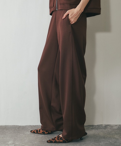 ANOTHER S(アナザーエス)の「セットアップ可ポンチカーブパンツ(その他パンツ・レディース・アイボリー/ブラック/チャコールグレー/ブラウン・M)」の5枚目の写真