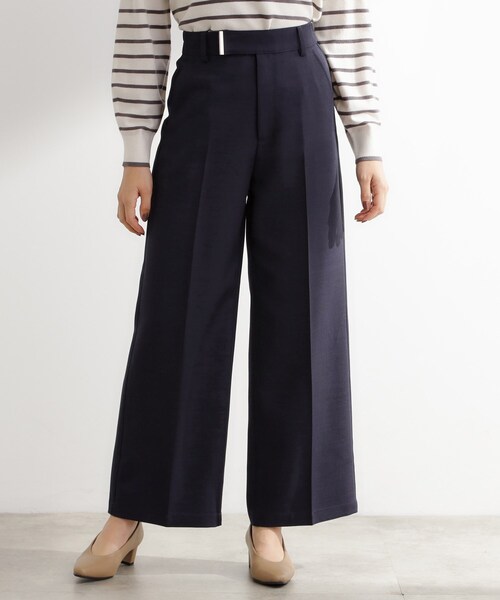 grove(グローブ)の「【カセット服】洗えるストレートワイドパンツ(その他パンツ・レディース・ブラウン系その他/ライトベージュ/ネイビー系5・02/03/04/01/05)」の3枚目の写真