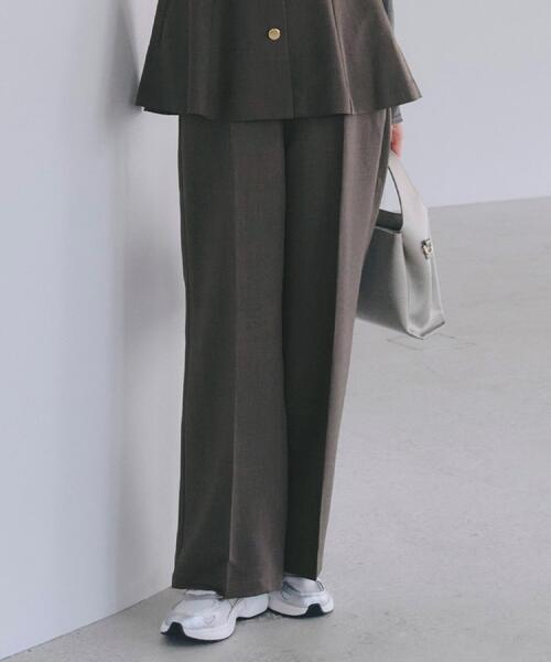 grove(グローブ)の「【カセット服】洗えるストレートワイドパンツ(その他パンツ・レディース・ブラウン系その他/ライトベージュ/ネイビー系5・02/03/04/01/05)」の2枚目の写真