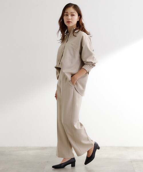 grove(グローブ)の「【カセット服】洗えるストレートワイドパンツ(その他パンツ・レディース・ブラウン系その他/ライトベージュ/ネイビー系5・02/03/04/01/05)」の15枚目の写真