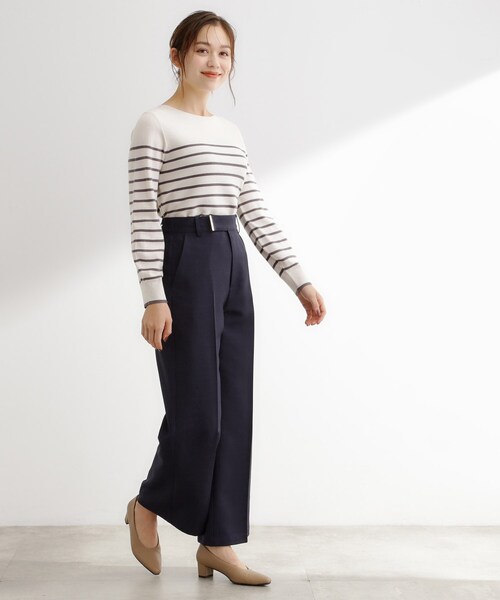 grove(グローブ)の「【カセット服】洗えるストレートワイドパンツ(その他パンツ・レディース・ブラウン系その他/ライトベージュ/ネイビー系5・02/03/04/01/05)」の19枚目の写真