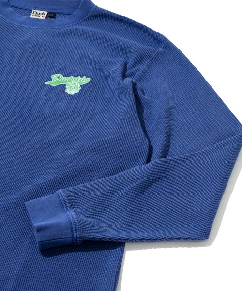 go slow caravan(ゴースローキャラバン)の「Duckster/ダックスター ヴィンテージ調 ワッフル L/S TEE(TEAMDUCKSTER)(Tシャツ/カットソー・メンズ・ブラック/ホワイト/ブルー系その他・MEDIUM/LARGE/X-LARGE)」の13枚目の写真