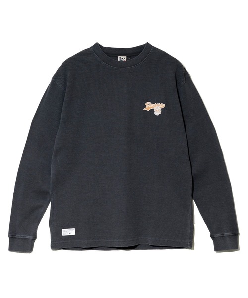 go slow caravan(ゴースローキャラバン)の「Duckster/ダックスター ヴィンテージ調 ワッフル L/S TEE(TEAMDUCKSTER)(Tシャツ/カットソー・メンズ・ブラック/ホワイト/ブルー系その他・MEDIUM/LARGE/X-LARGE)」の6枚目の写真