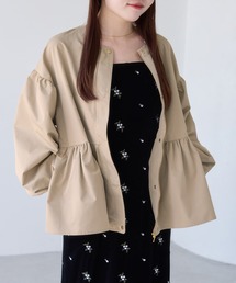 VIS | 【WEB限定】バルーンスリーブペプラムブルゾン(ブルゾン)