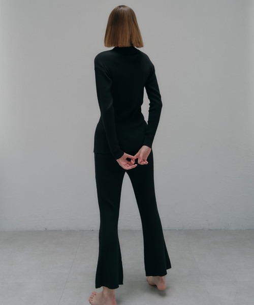 MAISON ELLIE(メゾンエリー)の「line crochet knit flare pants(その他パンツ・レディース・ミント/ブラック/アイボリー・FREE)」の18枚目の写真