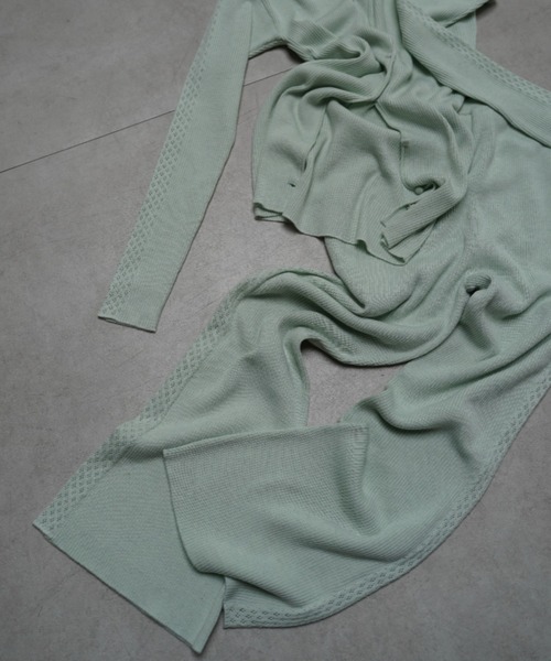 MAISON ELLIE(メゾンエリー)の「line crochet knit flare pants(その他パンツ・レディース・ミント/ブラック/アイボリー・FREE)」の6枚目の写真