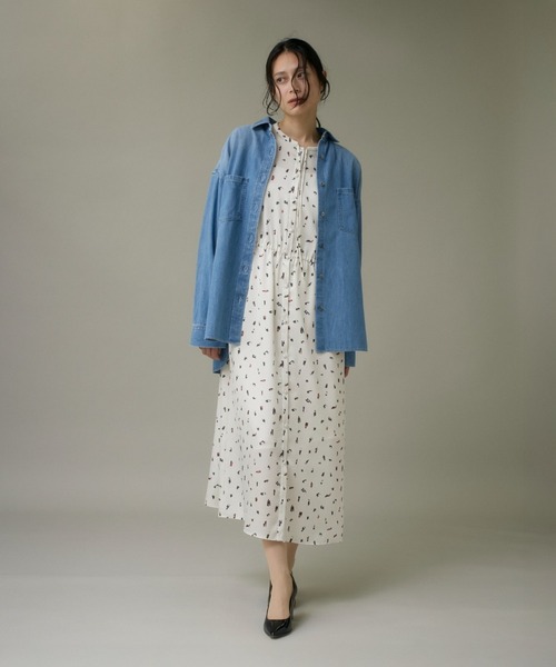 I.T.'S international（イッツインターナショナル）の「ブラッシュドットプリントワンピース（ワンピース・レディース・ブラック/オフホワイト・フリー）」の7枚目の写真