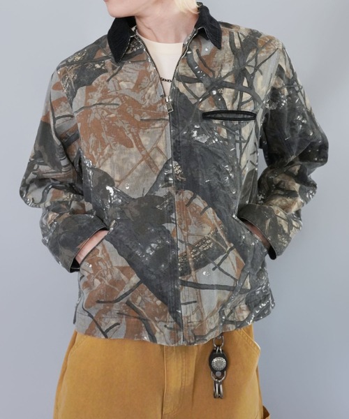 超激レアHiddenリアルツリーカモダックジャケット90s短丈メンズ鬼フェード 短丈デトロイトダックジャケット/カモフラージュ/リアルツリー