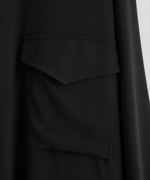 UJOH(ウジョー)の「【UJOH HOMME/ウジョー】Pocket Long Sleeve Pullover/ポケット長袖プルオーバー/アセテートバックサテンジョーゼット(Tシャツ/カットソー・メンズ・ブラック/ブラウン・4/5)」の9枚目の写真