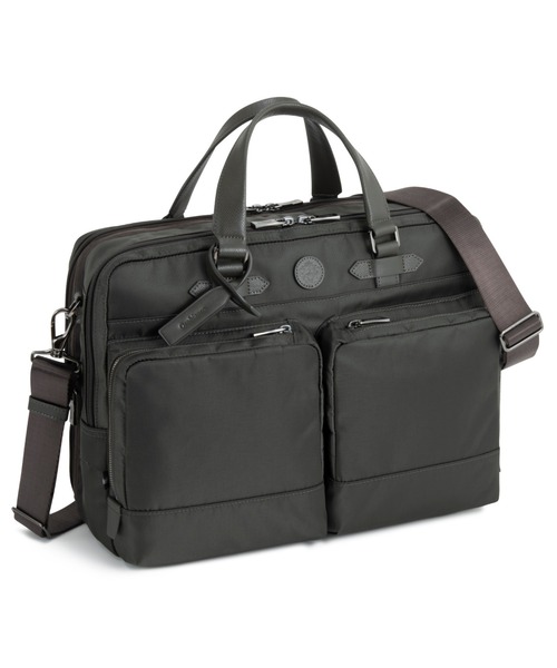 Orobianco（オロビアンコ）の「オロビアンコ ビジネスバッグ ジェッターノ A4サイズ収納可能 14inchPC収納 16L 1170g エキスパンド(容量拡張) ２気室 93152（ビジネスバッグ・メンズ・ダークグレー/ブラック・FREE）」の2枚目の写真