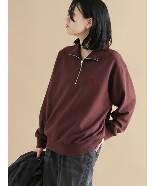 sm2rhythm（サマンサモスモスリズム）の「【Healthknit】ハーフジッププルオーバー（Tシャツ/カットソー・レディース・ボルドー/ブラック/トップグレー・F）」の3枚目の写真