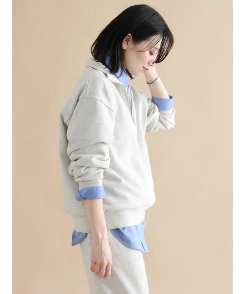 sm2rhythm（サマンサモスモスリズム）の「【Healthknit】ハーフジッププルオーバー（Tシャツ/カットソー・レディース・ボルドー/ブラック/トップグレー・F）」の6枚目の写真