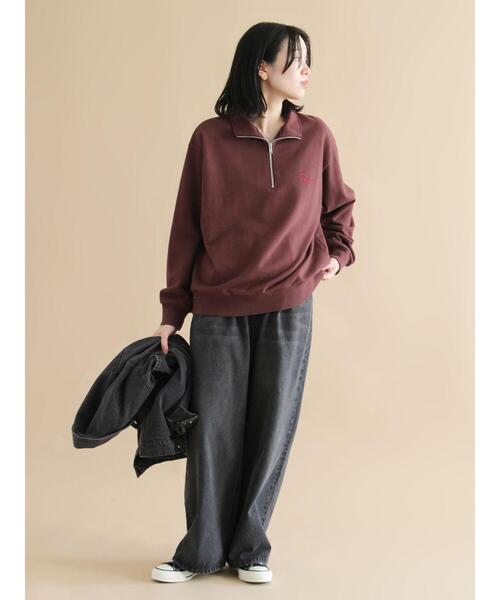 sm2rhythm（サマンサモスモスリズム）の「【Healthknit】ハーフジッププルオーバー（Tシャツ/カットソー・レディース・ボルドー/ブラック/トップグレー・F）」の17枚目の写真
