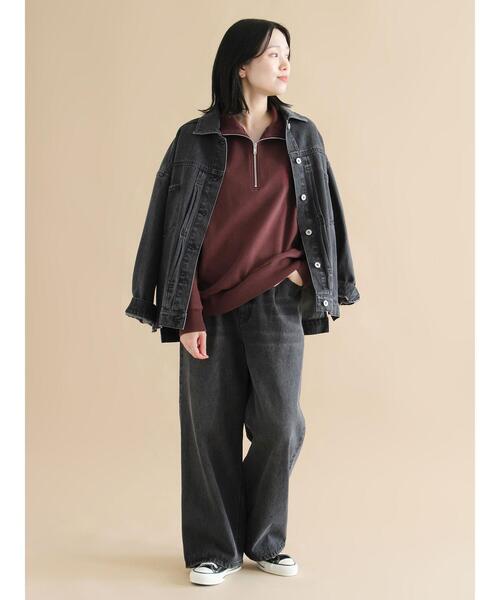 sm2rhythm（サマンサモスモスリズム）の「【Healthknit】ハーフジッププルオーバー（Tシャツ/カットソー・レディース・ボルドー/ブラック/トップグレー・F）」の22枚目の写真