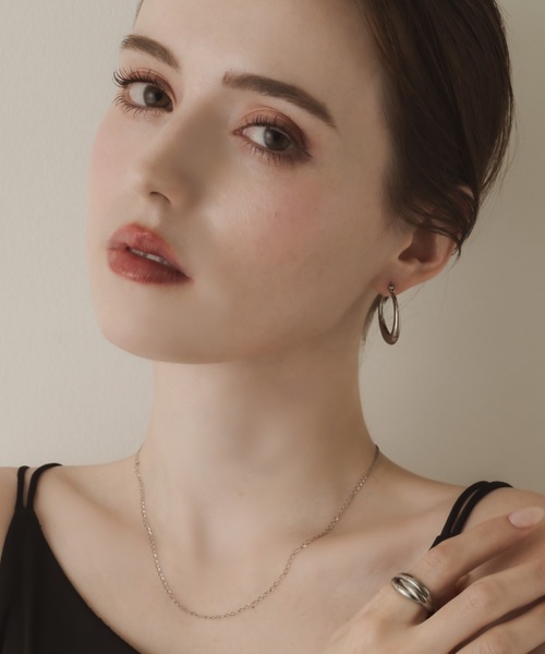 muku(ムク)の「PIERCE/GLOSS HOOP(ピアス(両耳用)・レディース・シルバー/ゴールド・FREE)」の16枚目の写真