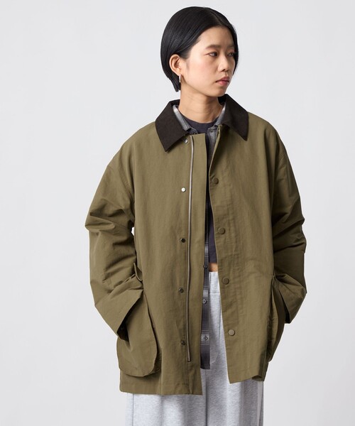 CITEN（シテン）の「<CITEN>ワークデザインジャケット（カバーオール・レディース・モカ/ライム・S/M）」の9枚目の写真