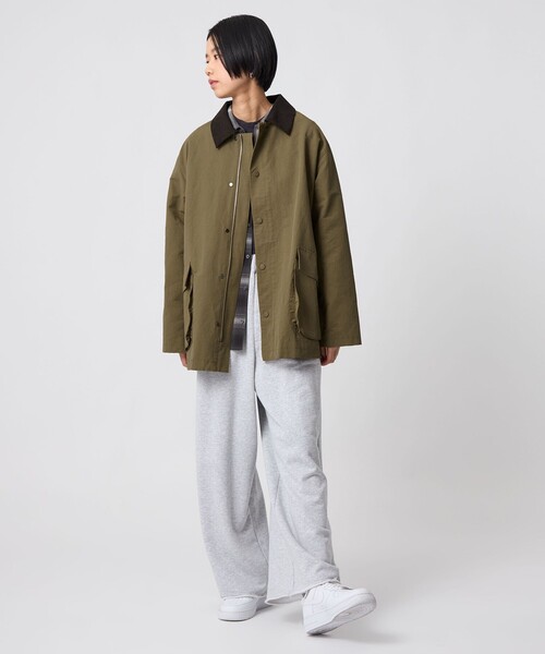 CITEN（シテン）の「<CITEN>ワークデザインジャケット（カバーオール・レディース・モカ/ライム・S/M）」の3枚目の写真