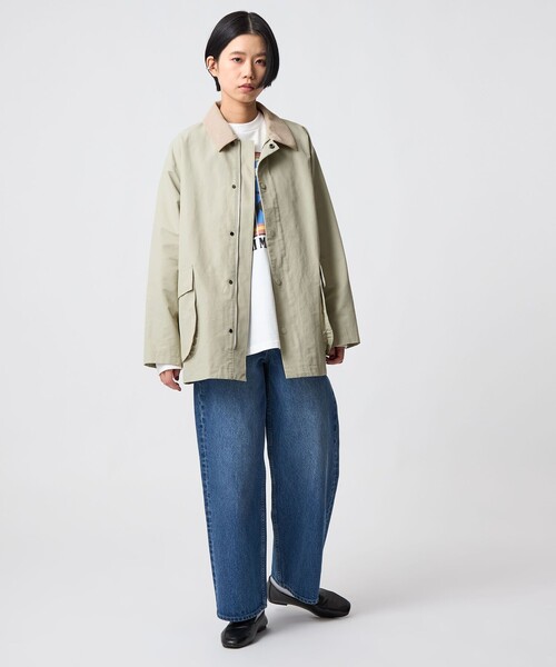 CITEN（シテン）の「<CITEN>ワークデザインジャケット（カバーオール・レディース・モカ/ライム・S/M）」の15枚目の写真