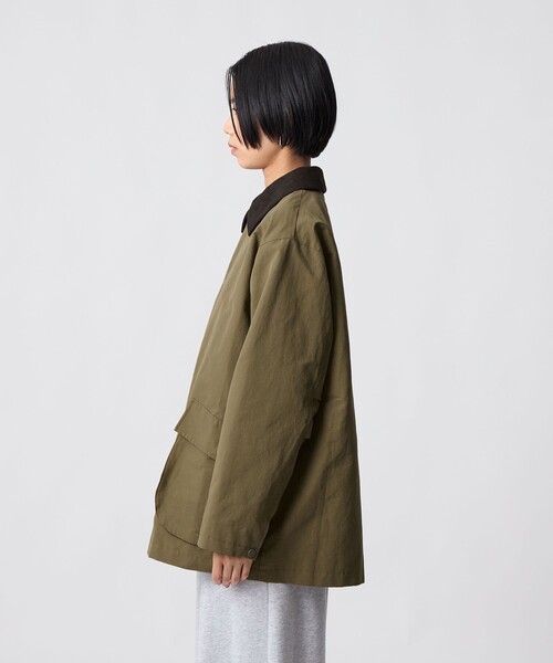 CITEN（シテン）の「<CITEN>ワークデザインジャケット（カバーオール・レディース・モカ/ライム・S/M）」の11枚目の写真