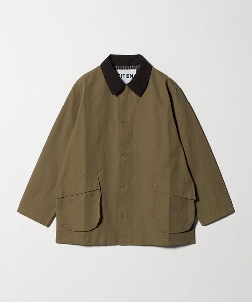 CITEN（シテン）の「<CITEN>ワークデザインジャケット（カバーオール・レディース・モカ/ライム・S/M）」の4枚目の写真