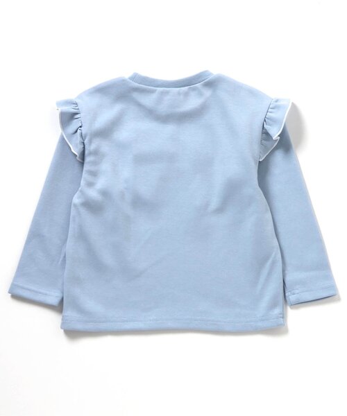 apres les cours（アプレレクール）の「【WEB限定/ジュニア対応】GIRLSモチーフスウェットライク長袖Tシャツ（Tシャツ/カットソー・キッズ・サックスブルー/アイボリー/ピンク・120/110/100/90/80/140/130）」の10枚目の写真