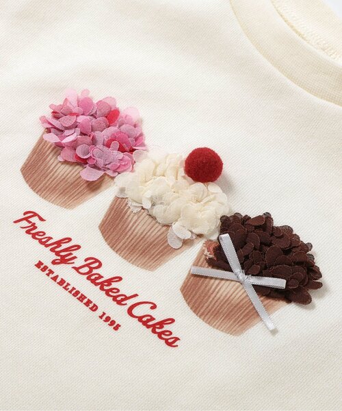 apres les cours（アプレレクール）の「【WEB限定/ジュニア対応】GIRLSモチーフスウェットライク長袖Tシャツ（Tシャツ/カットソー・キッズ・サックスブルー/アイボリー/ピンク・120/110/100/90/80/140/130）」の12枚目の写真