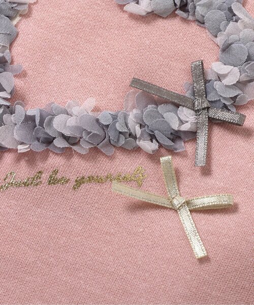 apres les cours（アプレレクール）の「【WEB限定/ジュニア対応】GIRLSモチーフスウェットライク長袖Tシャツ（Tシャツ/カットソー・キッズ・サックスブルー/アイボリー/ピンク・120/110/100/90/80/140/130）」の13枚目の写真