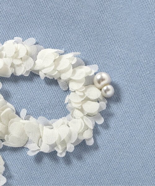 apres les cours（アプレレクール）の「【WEB限定/ジュニア対応】GIRLSモチーフスウェットライク長袖Tシャツ（Tシャツ/カットソー・キッズ・サックスブルー/アイボリー/ピンク・120/110/100/90/80/140/130）」の15枚目の写真