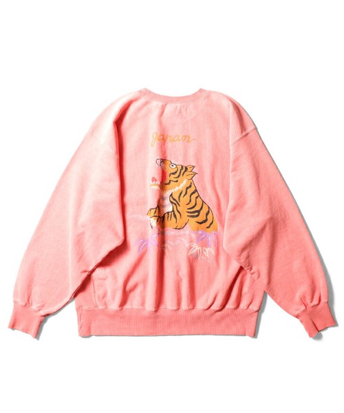 HOUSTON(ヒューストン)の「HOUSTON ピグメントリバーススウェット(TIGER)(スウェット・メンズ・ミント/サーモンピンク/ブルー/ブラック・MEDIUM/LARGE/X-LARGE/XX-LARGE)」の9枚目の写真