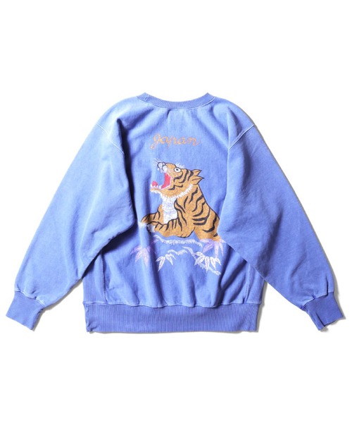 HOUSTON(ヒューストン)の「HOUSTON ピグメントリバーススウェット(TIGER)(スウェット・メンズ・ミント/サーモンピンク/ブルー/ブラック・MEDIUM/LARGE/X-LARGE/XX-LARGE)」の8枚目の写真