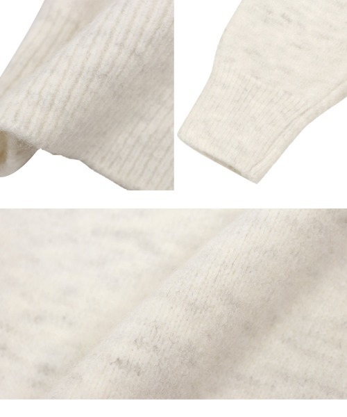 KOBE LETTUCE（コウベレタス）の「ハートボタン デザインニットカーディガン（カーディガン/ボレロ・レディース・ホワイト/ネイビー/グレー・M）」の4枚目の写真