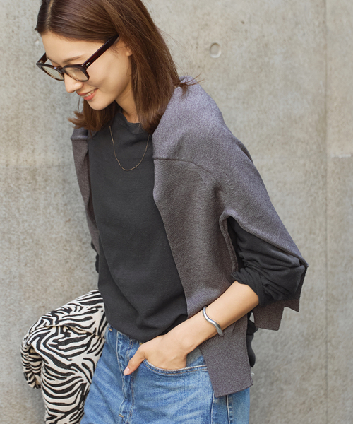 FRAMeWORK（フレームワーク）の「≪追加≫NEWスラブベアテンプルオーバー2（Tシャツ/カットソー・レディース・グレー/ホワイト/ベージュ/スミクロ・FREE）」の16枚目の写真