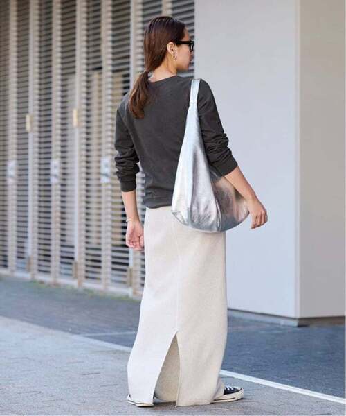 FRAMeWORK（フレームワーク）の「≪追加≫NEWスラブベアテンプルオーバー2（Tシャツ/カットソー・レディース・グレー/ホワイト/ベージュ/スミクロ・FREE）」の14枚目の写真