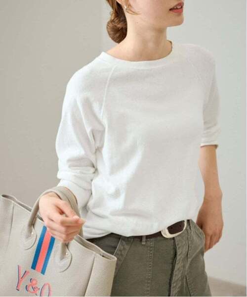 FRAMeWORK（フレームワーク）の「≪追加≫NEWスラブベアテンプルオーバー2（Tシャツ/カットソー・レディース・グレー/ホワイト/ベージュ/スミクロ・FREE）」の9枚目の写真