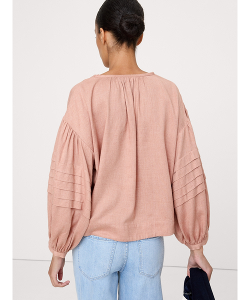 Banana Republic（バナナリパブリック）の「フランネル ペザント ブラウス（シャツ/ブラウス・レディース・グレー/ピンク/ネイビー・L/XS/M/S）」の5枚目の写真