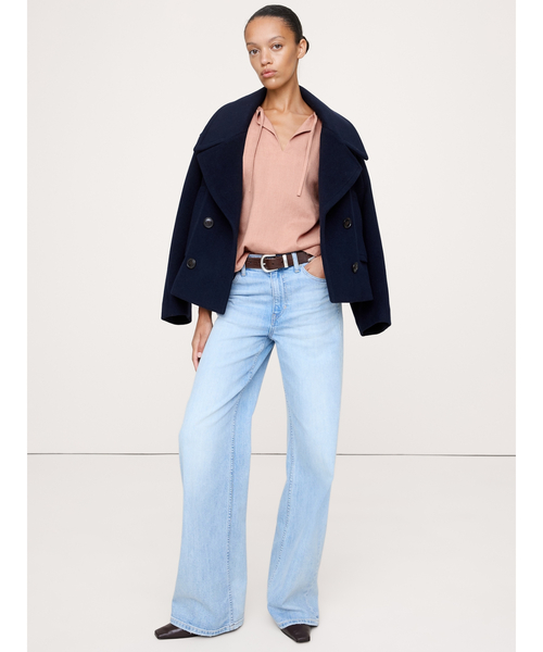 Banana Republic（バナナリパブリック）の「フランネル ペザント ブラウス（シャツ/ブラウス・レディース・グレー/ピンク/ネイビー・L/XS/M/S）」の8枚目の写真