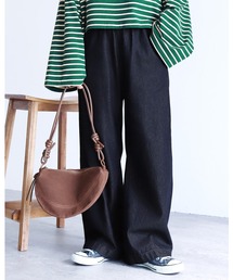 reca | デニムオールゴムワイドパンツ(デニムパンツ)