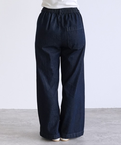 reca(レカ)の「デニムオールゴムワイドパンツ(デニムパンツ・レディース・ネイビー・M)」の12枚目の写真